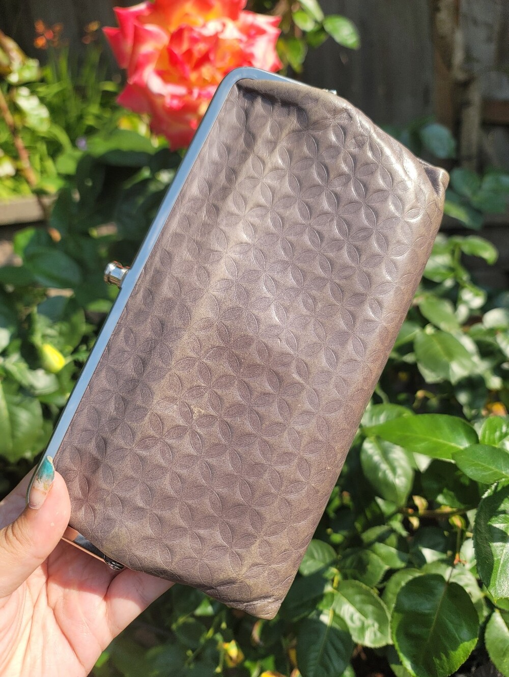 Hobo Lauren Double Frame Leather Clutch - Picture 10 of 12